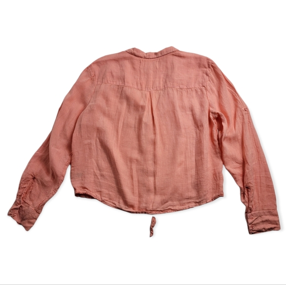 Cloth & Stone Linen Tie Waist Blouse - Picture 6 of 8